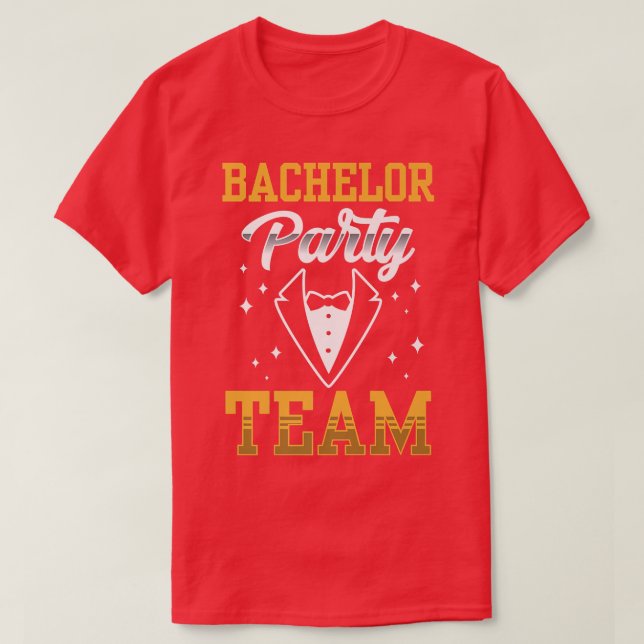 Camiseta Bachelor Party Team Groom Bride  (Diseño del anverso)