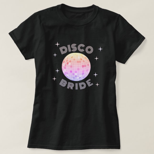 Camiseta Bachelorette Disco Bride 70 (Diseño del anverso)