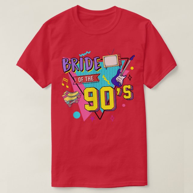 Camiseta Bachelorette Mat, tema de los años 90 de la Novia  (Diseño del anverso)