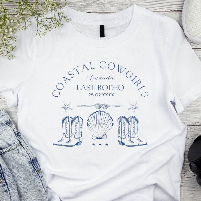 Camiseta Bachelorette Occidental Náutica Costera (Coastal Cowgirl tshirt is the perfect beach bachelorette party tee matching bridesmaids)