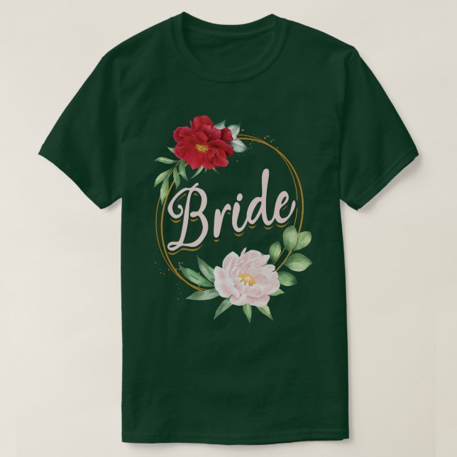 Camiseta Bachelorette Party Wedding Bridal Shower Floral Br (Diseño del anverso)