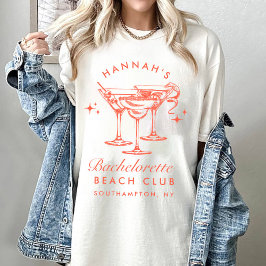 Camiseta Bachelorette Retro moderna Minimalista dama de hon