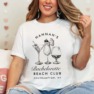 Camiseta Bachelorette Retro moderna Minimalista dama de hon