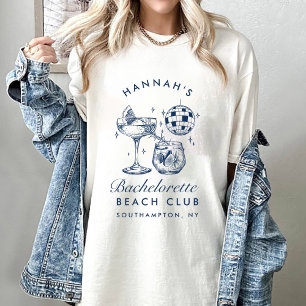 Camiseta Bachelorette Retro moderna Minimalista dama de hon