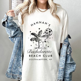 Camiseta Bachelorette Retro moderna Minimalista dama de hon