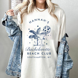 Camiseta Bachelorette Retro moderna Minimalista dama de hon