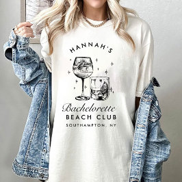 Camiseta Bachelorette Retro moderna Minimalista dama de hon