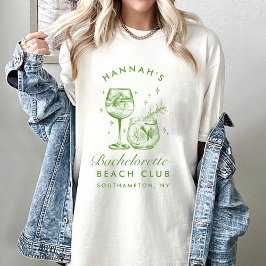 Camiseta Bachelorette Retro moderna Minimalista dama de hon