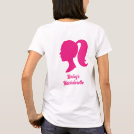 Camiseta Bachelorette, una dama de honor rosada fiesta