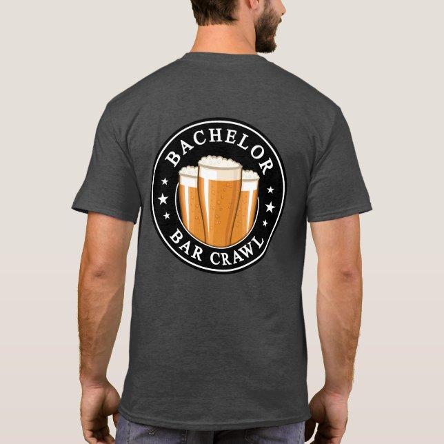 Camiseta Bachiller Bar Crawl - ¡Salud hasta la noche! (Reverso)