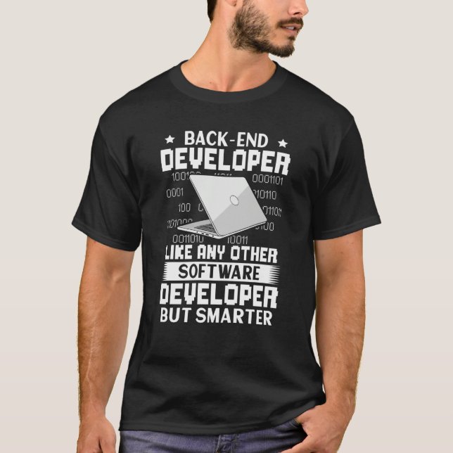 Camiseta Back end Developer Like Any Other But Smarter (Anverso)