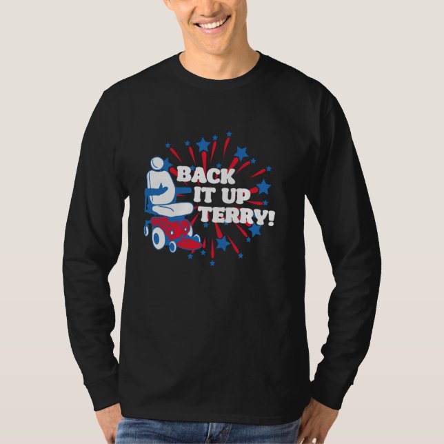 Camiseta Back it Up Terry Funny 4 de Julio Fireworks Graph (Anverso)