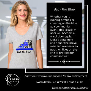 Camiseta Back the Blue para la aplicación de la le