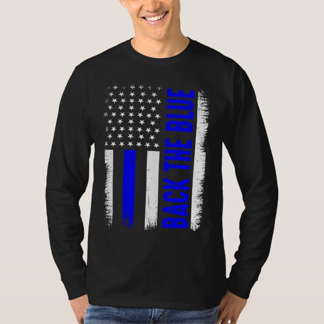 Camiseta Back the blue Police (Anverso)