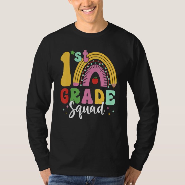 Camiseta Back To School 1st Grade Squad Team Girls Boys Tea (Anverso)