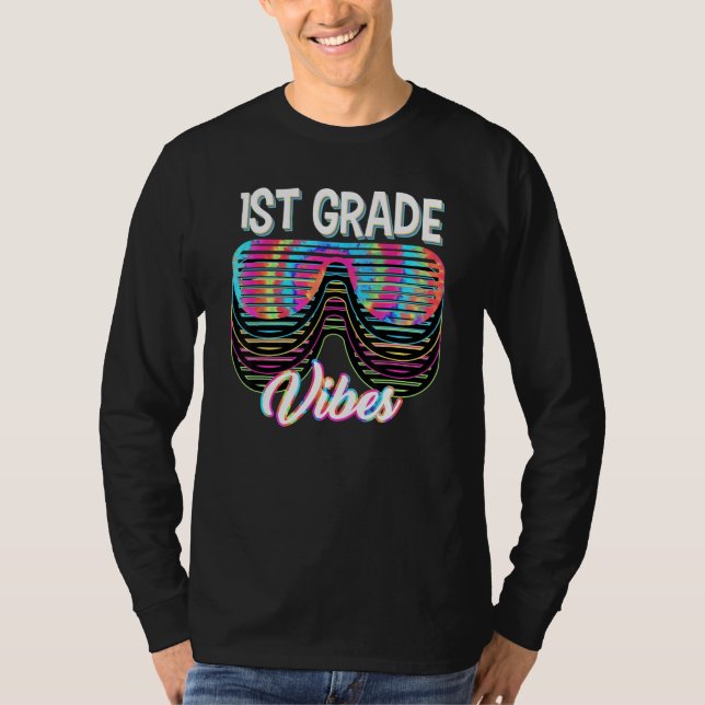 Camiseta Back To School 1st Grade Vibes Girls Boys Tie Dye (Anverso)