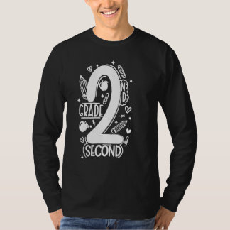 Camiseta Back To School 2nd Second Grade Teacher Student Ki