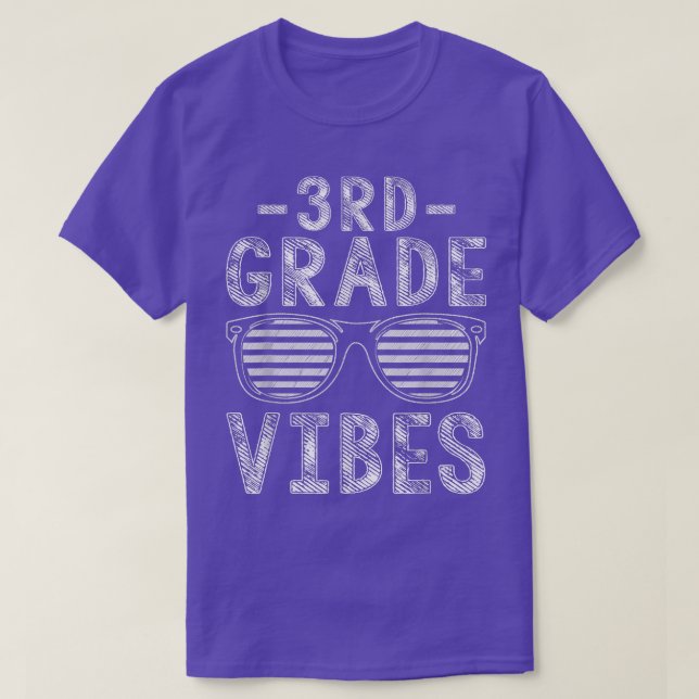 Camiseta Back To School 3rd Grade Vibes Third Grade Teacher (Diseño del anverso)