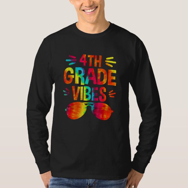 Camiseta Back To School 4th Grade Vibes First Day Teacher (Anverso)