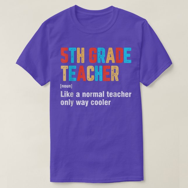 Camiseta Back To School 5th Grade Teacher Team Funny Defini (Diseño del anverso)