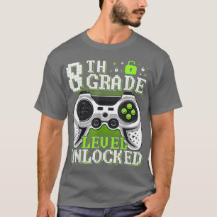 Camiseta Back To School 8th Grade Level Unlocked Video Game