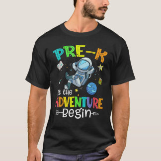 Camiseta Back To School Astronaut Pre K Let The Adventure B