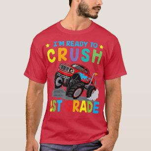 Camiseta Back to School Boys First Day of 1st Grade Monster