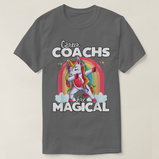 Camiseta Back to School Career Coach Squad Unicorn Magical  (Diseño del anverso)