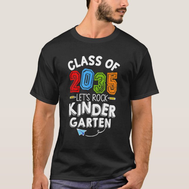 Camiseta Back To School Class Of 2035 Kindergarten Teacher  (Anverso)