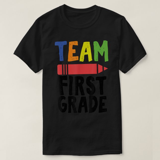 Camiseta Back To School Clothes - Grade One - Team First Gr (Diseño del anverso)