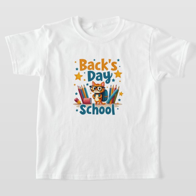Camiseta Back to School Cute Cat T-Shirt (Distribución)