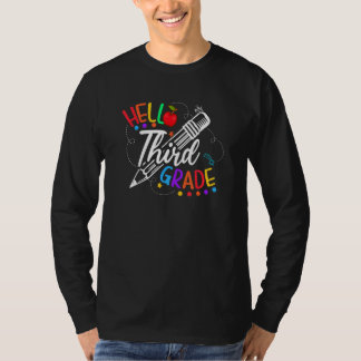 Camiseta Back To School Cute Hello Second Grade Team Happy 