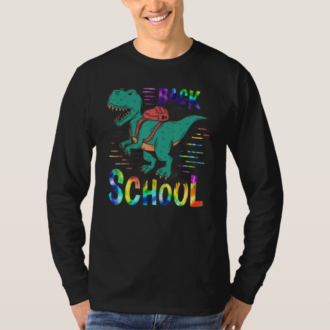 Camiseta Back To School Dinosaur Tye Dye Teacher Students B (Anverso)