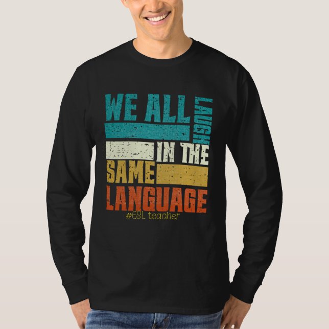 Camiseta Back To School First Day ESL Teacher ESOL Student  (Anverso)