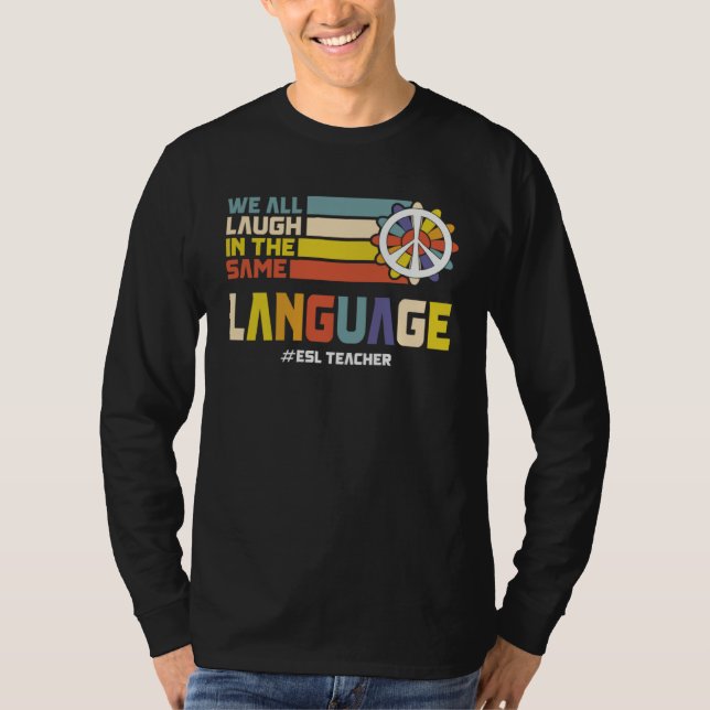 Camiseta Back To School First Day ESL Teacher ESOL Student  (Anverso)