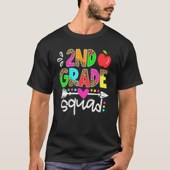 Camiseta Back To School First Day Of 2nd Grade Squad Teache (Anverso)