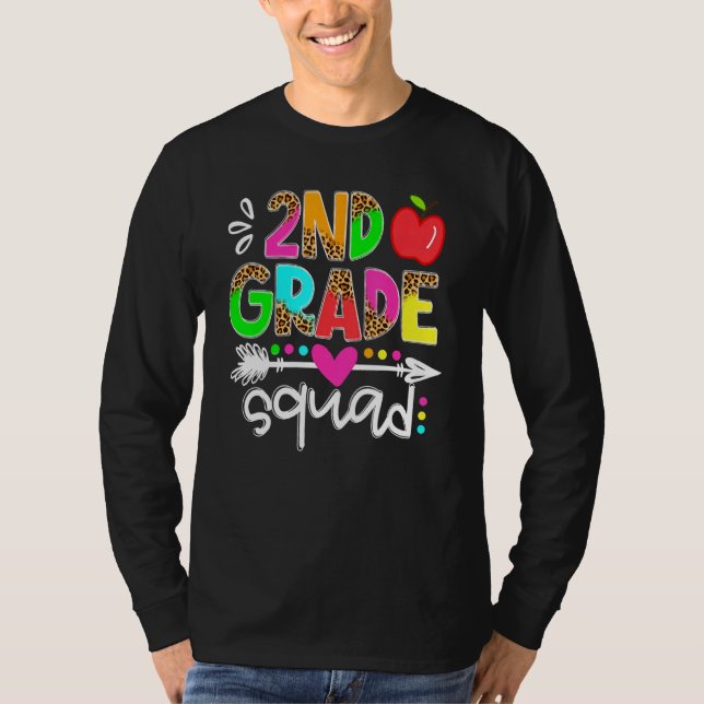 Camiseta Back To School First Day Of 2nd Grade Squad Teache (Anverso)