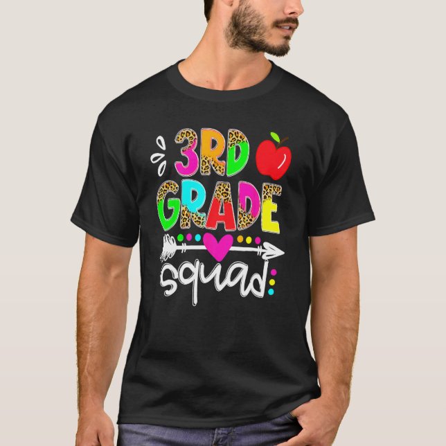 Camiseta Back To School First Day Of 3rd Grade Squad Teache (Anverso)