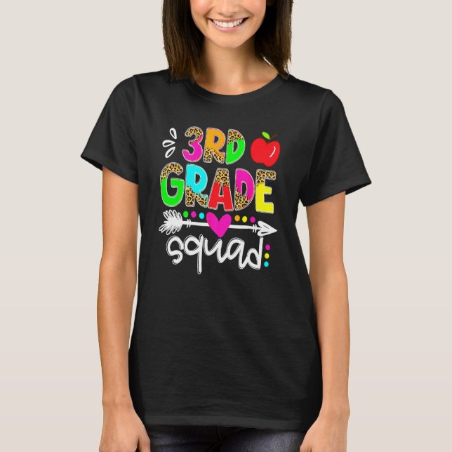 Camiseta Back To School First Day Of 3rd Grade Squad Teache (Anverso)