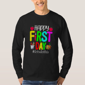Camiseta Back To School First Day Of School Women Men Kids
