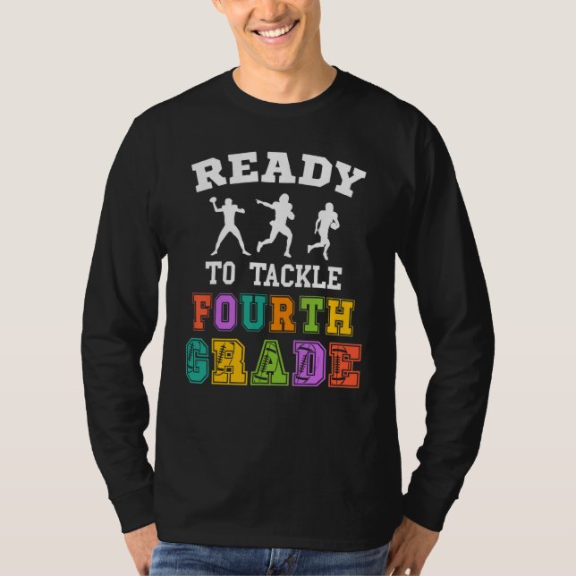 Camiseta Back to School Football Ready to Tackle Fourth Gra (Anverso)