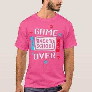 Camiseta Back to School Funny Game Over Teacher Student Con