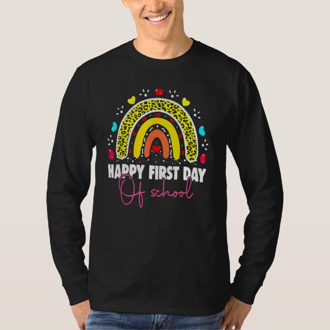 Camiseta Back To School Funny Happy First Day Of School For (Anverso)