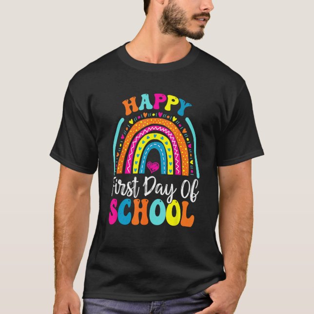 Camiseta Back To School Funny Happy First Day Of School For (Anverso)