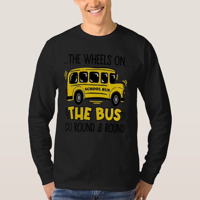 Camiseta Back To School Funny The Wheels On The Bus Toddler (Anverso)
