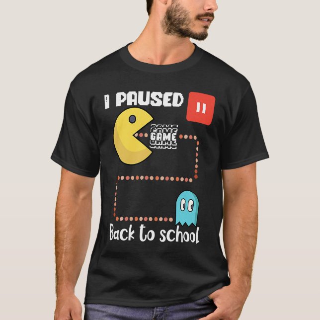 Camiseta Back to school Gamer squad I paused my game (Anverso)