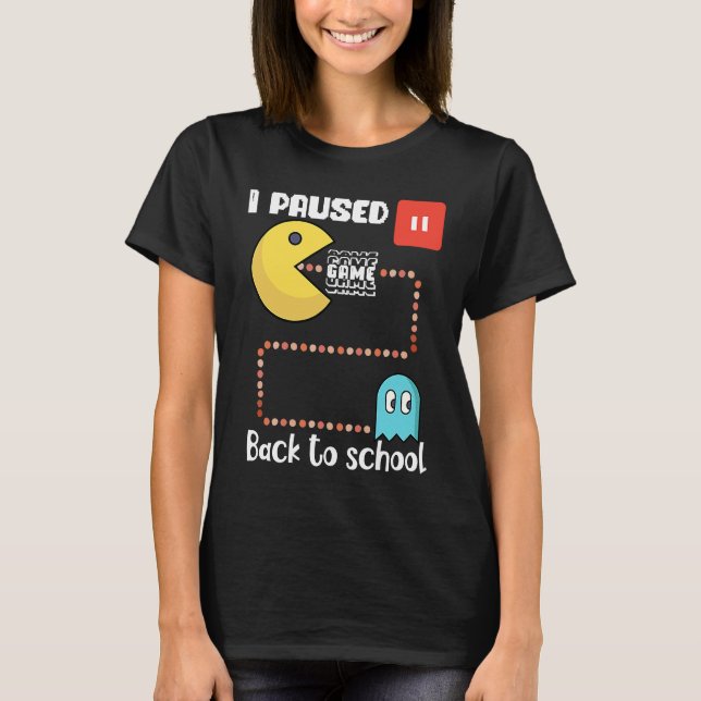 Camiseta Back to school Gamer squad I paused my game (Anverso)