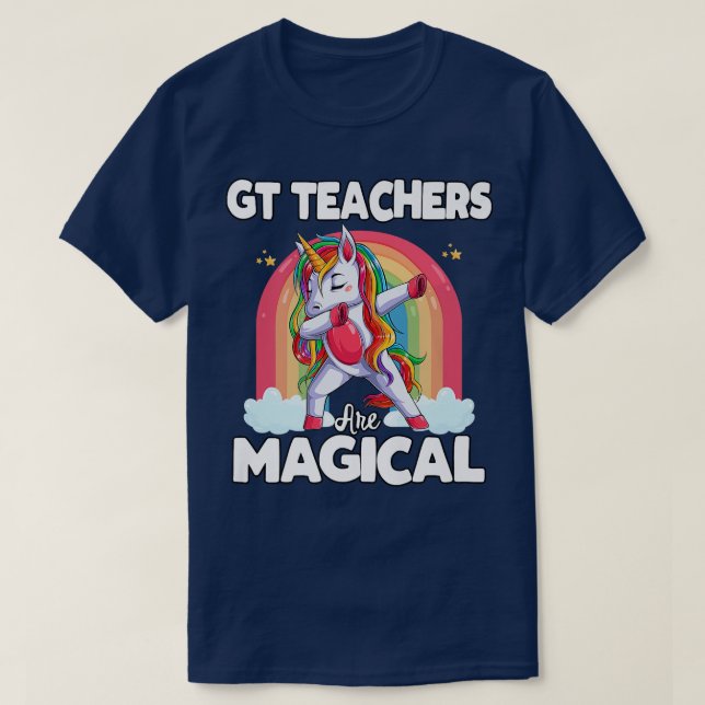 Camiseta Back to School GT Teacher Squad Unicorn Magical Te (Diseño del anverso)