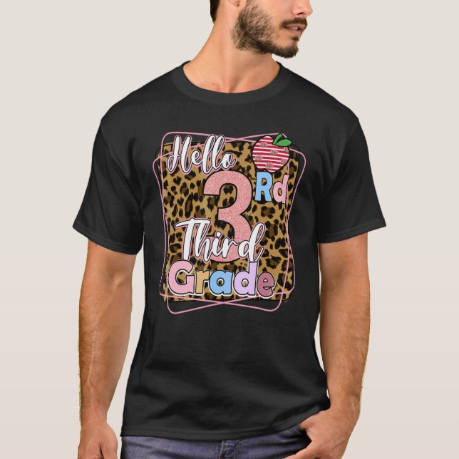 Camiseta Back To School Hello 3rd Third Grade  Teachers Stu (Anverso)