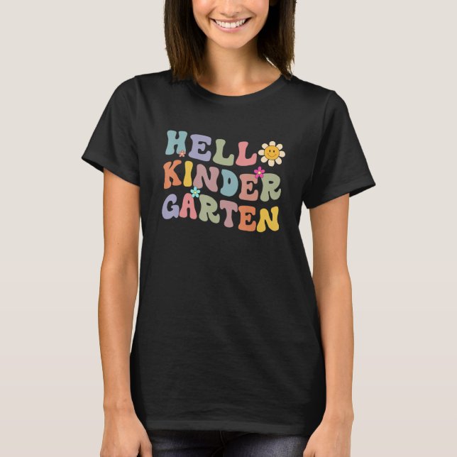Camiseta Back To School Hello Kindergarten Students Teacher (Anverso)